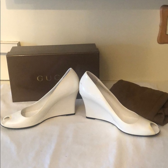 Gucci White Wedges (pre-owned) size 9.5 - Picture 3 of 3